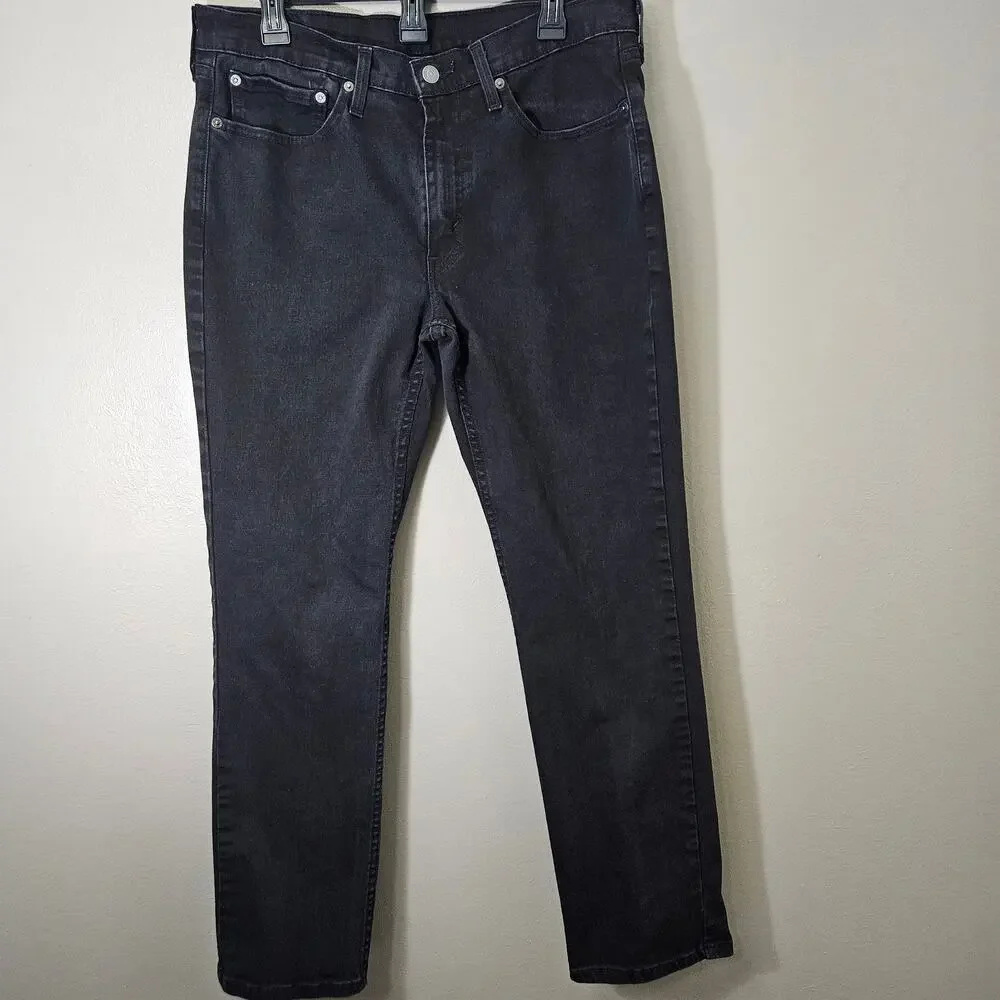Levi's 514 Straight Fit Black Jeans Men's 34x32 Y2K Grunge Indie Sleaze Normcore